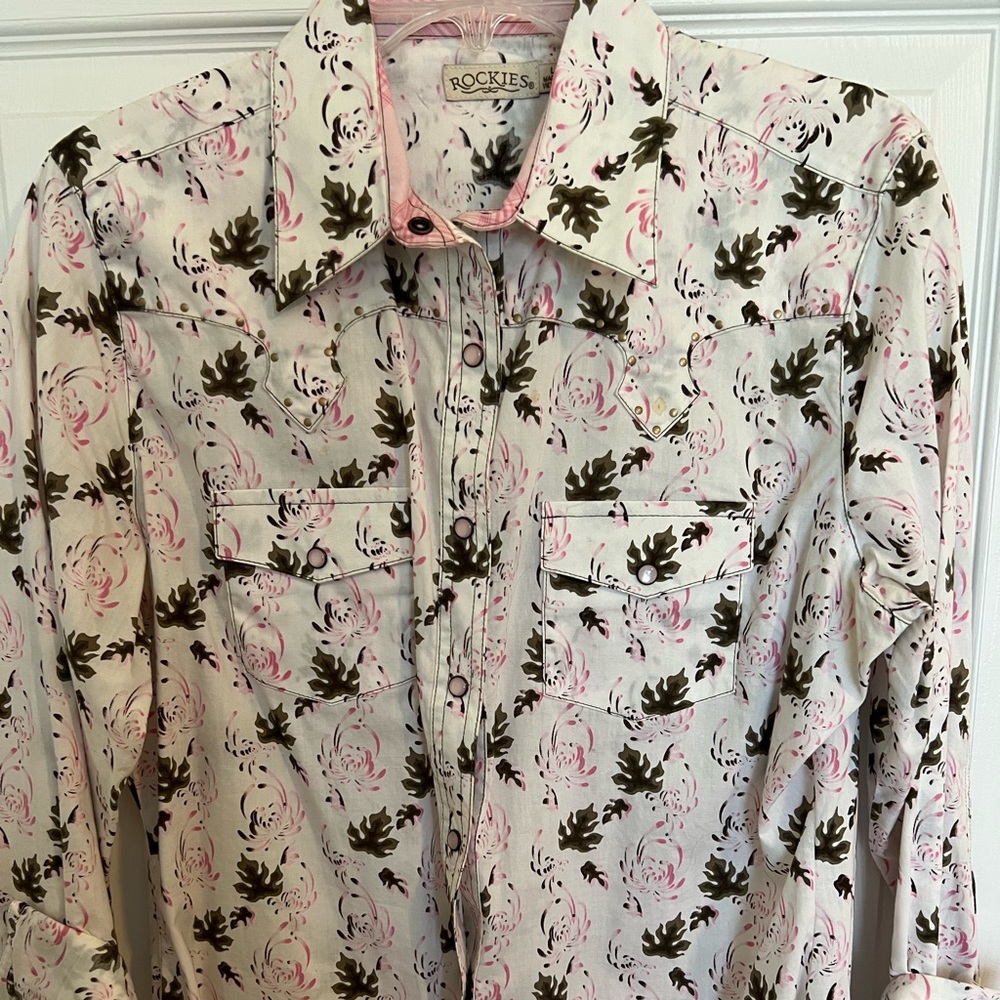 Vintage Rockies studded button up shirt